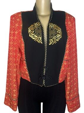 Vintage 80s Lillie Rubin Abstract Cropped Jacket